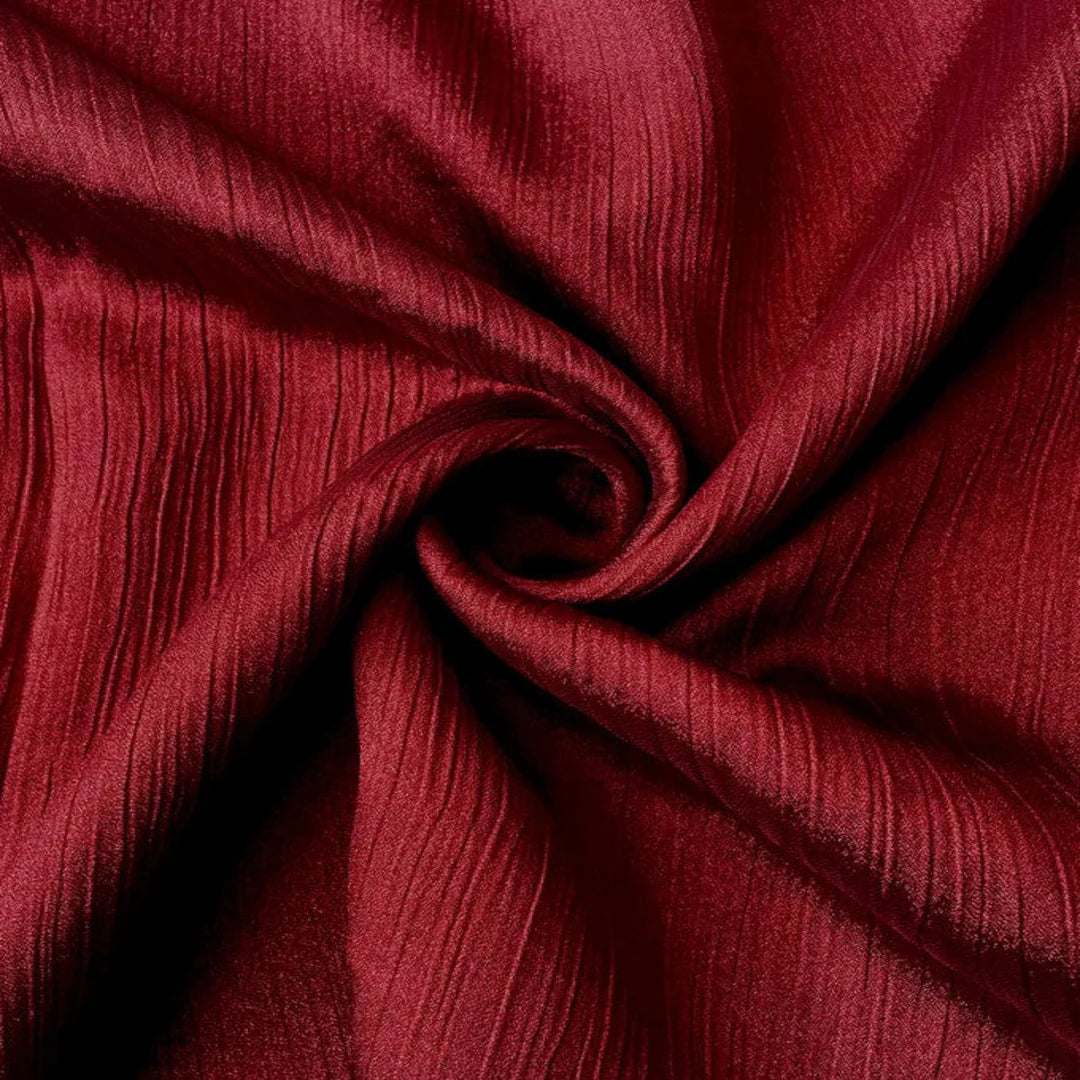 Crinkle Silk-Ruby Red